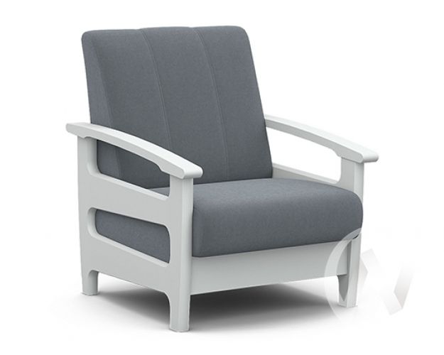 Кресло для отдыха Омега (снег лак/CATANIA SILVER)