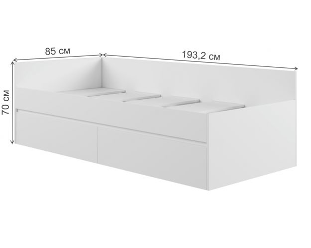 Кровать-софа с осн. ДСП Мадера Белый