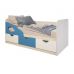 Кровать детская Минима Лего 1,86м с ящиками (дуб атланта/лиловый сад)