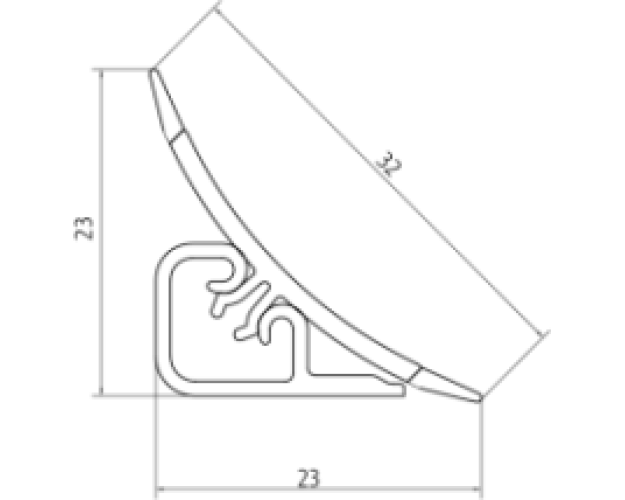 Плинтус LB-23, L=3000мм, травертин феллини