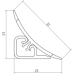 Плинтус LB-23, L=3000мм, черная сосна