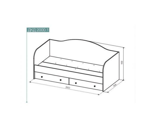 Кровать с ящиками ДКД 2000.1 Kiki