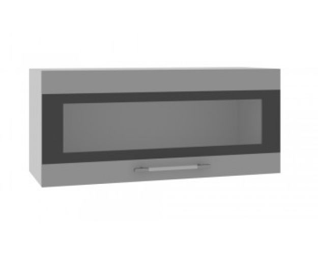 Шкаф верхний Ройс ГВПГСФ 800 (Белый софт/Серый/горизонт)