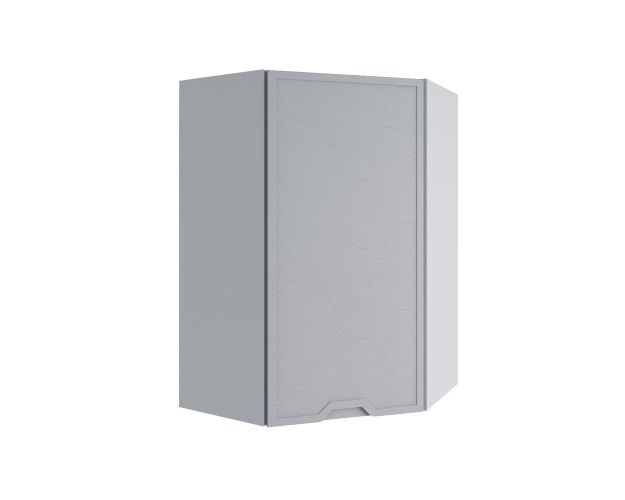 Угловой шкаф Арка ВПУ 600 левый (Штукатурка белая/Серый/верхний/высокий)