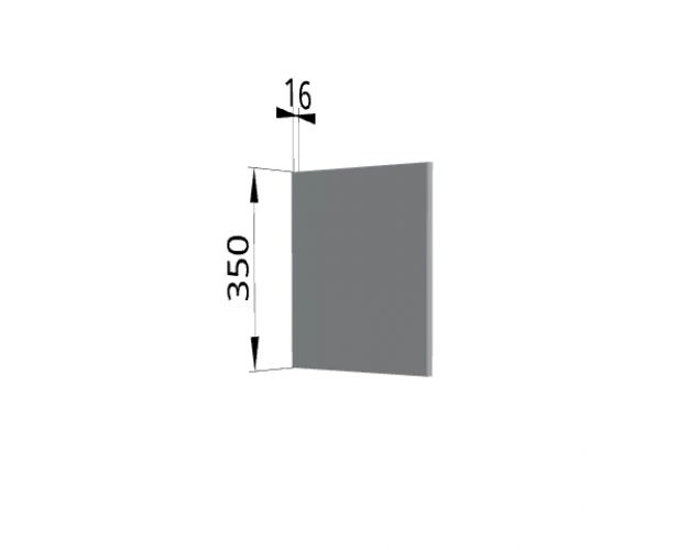 Панель торцевая (для шкафа горизонтального) ПГ Гарда, Империя, Ройс (Серый Эмалит)