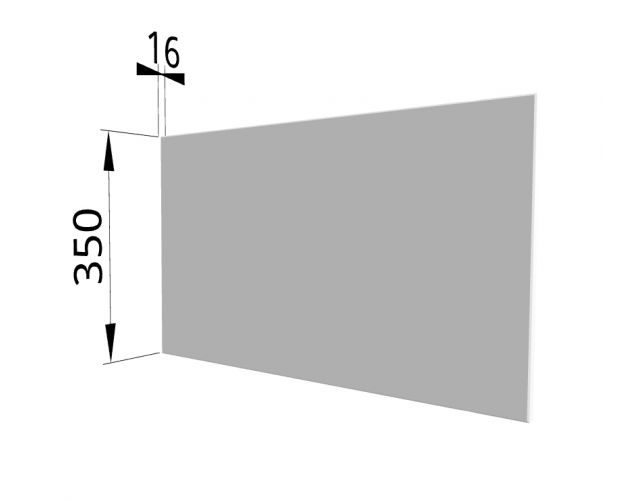 Панель торцевая (для шкафа горизонтального глубокого) ГПГ Ройс (Белый софт)