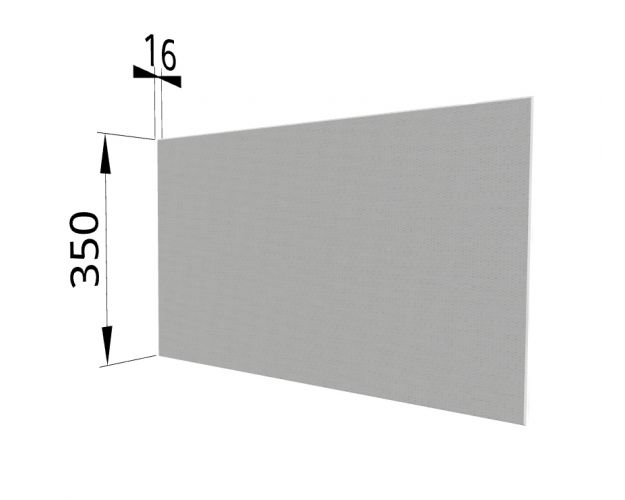 Панель торцевая (для шкафа горизонтального глубокого) ГПГ Квадро (Белая кожа)