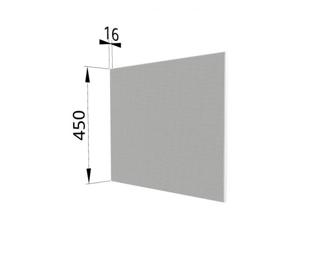 Панель торцевая (для шкафа горизонтального глубокого высокого) ГВПГ Квадро (Белая кожа)