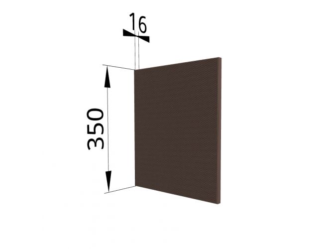 Панель торцевая (для шкафа горизонтального) ПГ Квадро (Шоколад кожа)