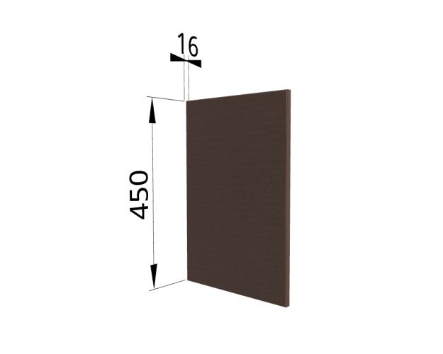 Панель торцевая (для шкафа горизонтального высокого) ВПГ Квадро (Шоколад кожа)