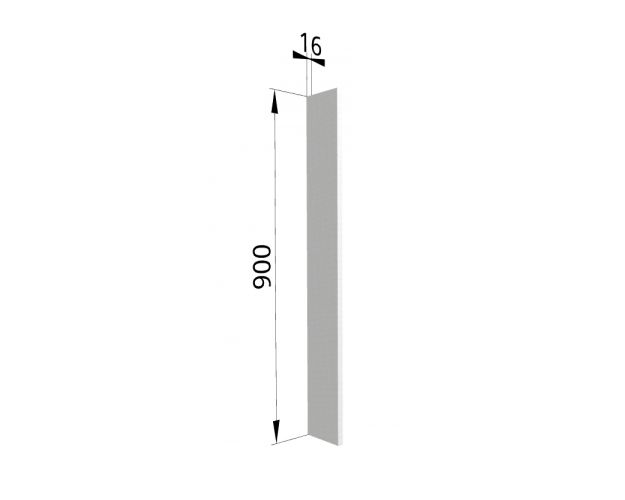 Панель торцевая (для шкафа верхнего торцевого высокого) ВПТ 400 Капри (Липа белый)