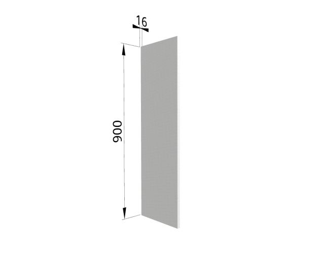 Панель торцевая (для шкафа верхнего высотой 900 мм) ВП Мелисса (Белый скин)