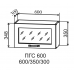 Гарда ПГС 600 шкаф верхний горизонтальный со стеклом (Белый патина/корпус Серый)