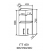 Ройс ПТ 400 Шкаф верхний торцевой угловой (Гранит Маус/корпус Серый)