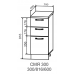 Скала СМЯ 300 Шкаф нижний метабокс с 3-мя ящиками (Гранит Грей/корпус Серый)