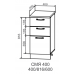 Гарда СМЯ 400 шкаф нижний метабокс с 3-мя ящиками (Серый Эмалит/корпус Серый)