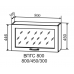 Гарда ВПГС 800 шкаф верхний горизонтальный со стеклом высокий (Серый Эмалит/корпус Серый)
