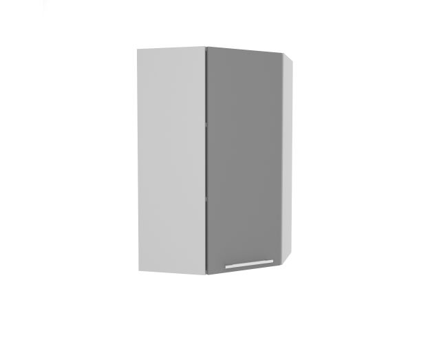 Угловой шкаф Корато ВПУ 550 правый (Кварц черный/Серый/высокий/верхний)