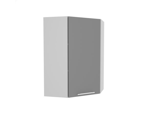 Угловой шкаф Корато ВПУ 600 левый (Кварц бежевый/Серый/высокий/верхний)