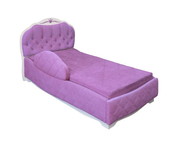 Кровать 190 Гармония Lux 67 Светло-фиолетовый (мягкий бортик)