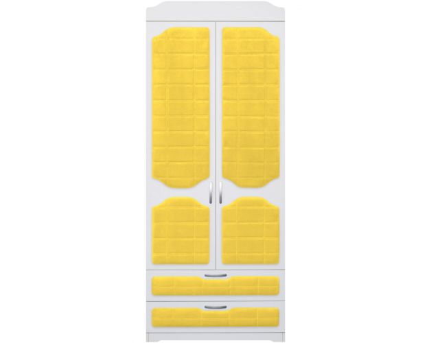 Шкаф 2-х створчатый с ящиками серии Спорт 74 Жёлтый