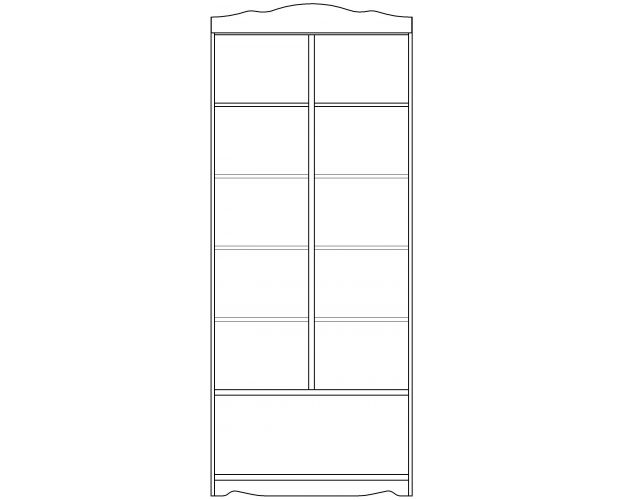 Шкаф 2-х створчатый серии Иллюзия 99 Серый