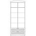 Шкаф 2-х створчатый с ящиками серии Иллюзия 81 Фисташка