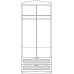Шкаф 2-х створчатый с ящиками серии Иллюзия 71 Бордовый