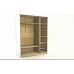 Шкаф 3-х створчатый с ящиками Скай люкс (Синий/Белый/корпус Клен)