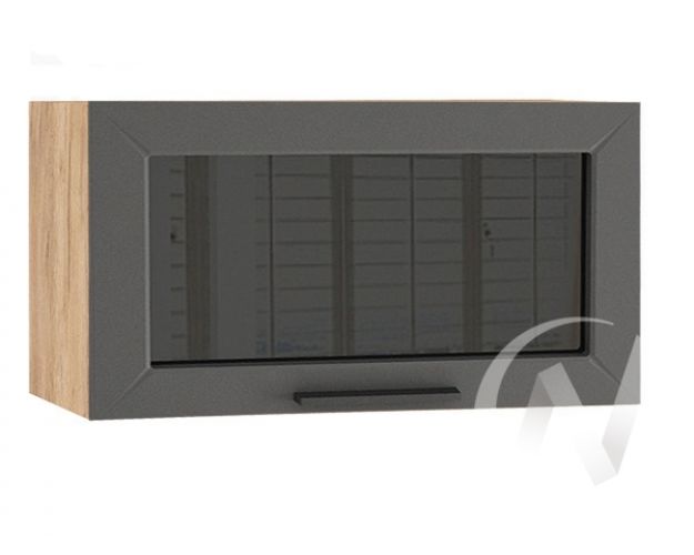 Шкаф верхний Глетчер ШВГС 600 (Маренго Силк/дуб крафт золотой/горизонт/стекло)