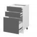 Норд ШН3Я 500 Шкаф нижний с 3-мя ящиками (Софт даймонд/корпус Белый)