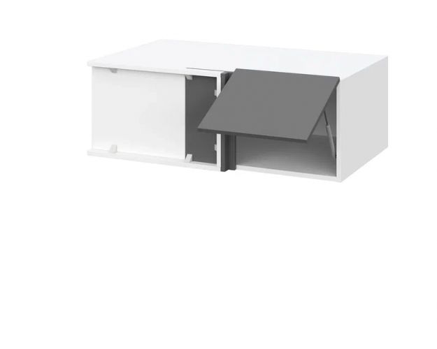 Норд ШВУА 1000 Шкаф верхний угловой антресоль (Софт смок/корпус Белый)
