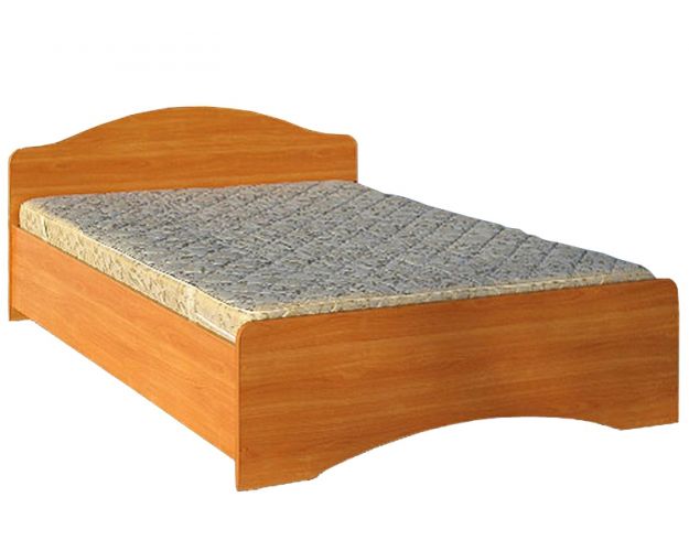 Кровать двойная 1600-1 без матраса (круглые спинки) Вишня Оксфорд