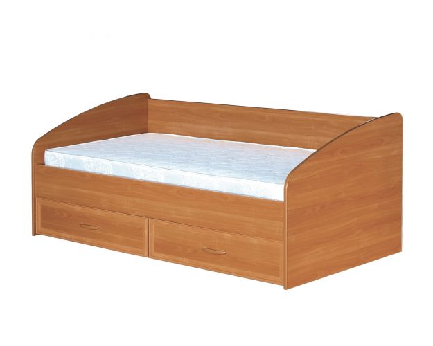 Кровать с ящиками с задней спинкой 900-1 без матраса Вишня Оксфорд