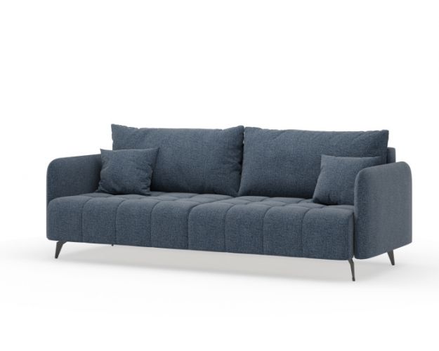 Валериан диван трёхместный прямой Синий, ткань RICO FLEX 101