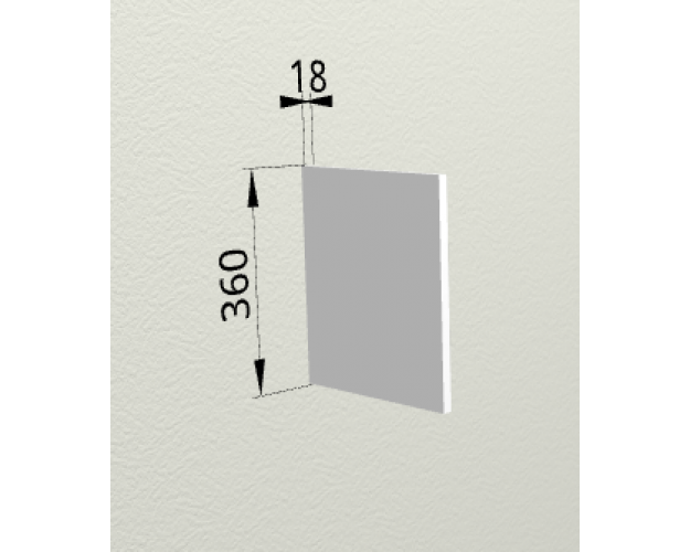 Панель ТПГ55 (для верхних горизонтальных глубоких шкафов) Кристалл