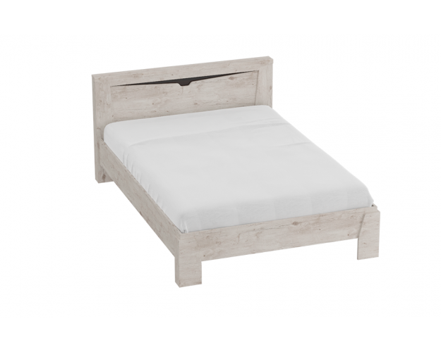 Кровать Соренто 1400 с бельевым ящиком и подъемным ортопедическим основанием Дуб бонифаций/Кофе структурный