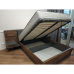 Кровать Глазго 1600 с бельевым ящиком и подъемным ортопедическим основанием Таксония/Пегас грей/Графит