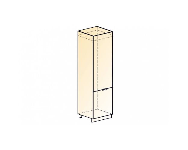 Стоун Шкаф-пенал L600 под холодильник (2 дв. гл.) (белый/джелато софттач)