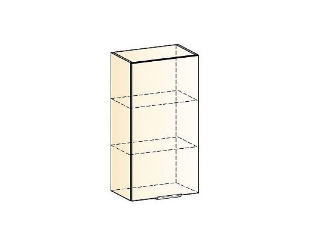 Стоун Шкаф навесной L500 Н900 (1 дв. гл.) (белый/акация светлая)