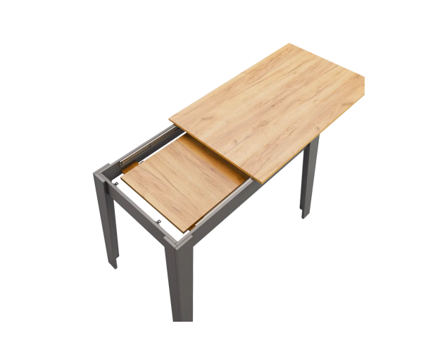 Стол обеденный раздвижной Цезарь дуб крафт золотой / графит