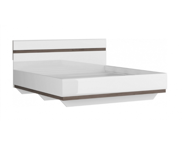 Ультра Кровать 1600 с настилом (Белый/Белый глянец)