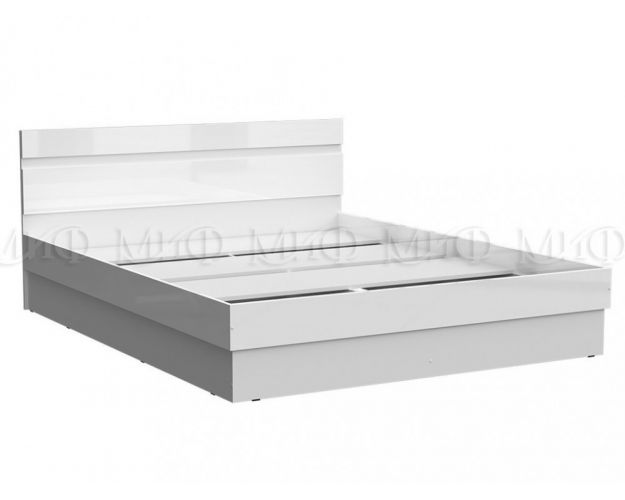 Кровать Челси 1600 (Белый/Белый глянец)