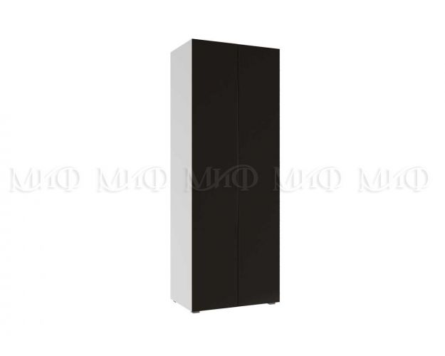 Шкаф ШК-001 Флорис (Белый/Черный глянец)