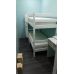 Кровать Соня вариант 9 двухъярусная с прямой лестницей Белый полупрозрачный