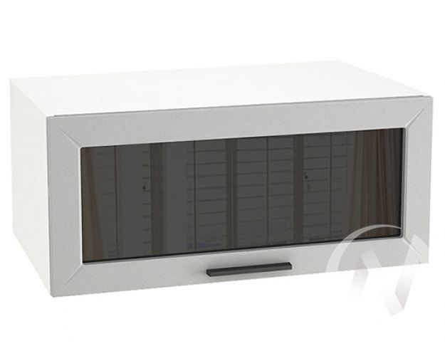 Шкаф верхний Глетчер ШВГС 810 (Гейнсборо силк/белый/горизонт/стекло)
