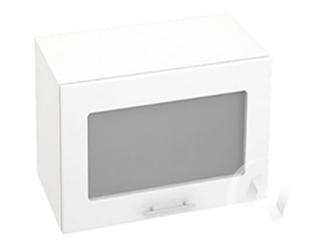 Шкаф со стеклом Валерия-М ШВГС-609 (Белый глянец/Белый/верхний/горизонтальный/высокий)
