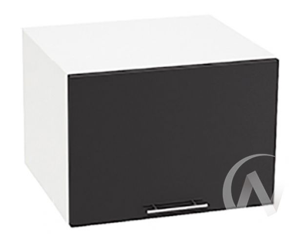 Шкаф верхний Валерия-М ШВГ-510 (Черный металлик/Белый/горизонтальный/глубокий)