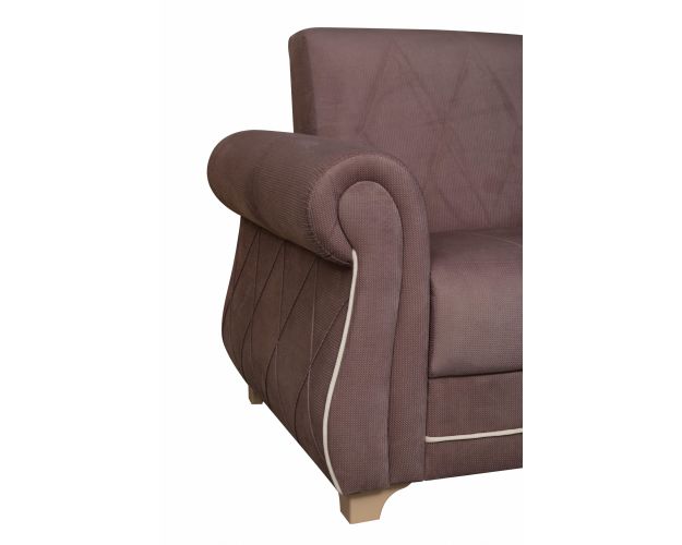 Кресло для отдыха "Порто" (велюр текстура лиловый / микровельвет крем)/осн.
