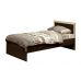 Кровать одинарная 21.55 (шир. 900) с настилом (венге/профиль дуб линдберг)/осн.